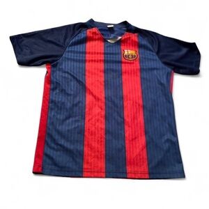 Youth Size 28 M Leo Messi Short Sleeve Athletic Barcelona Home Jersey T-Shirt